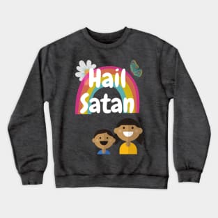 Hail Satan Cute Kids Crewneck Sweatshirt